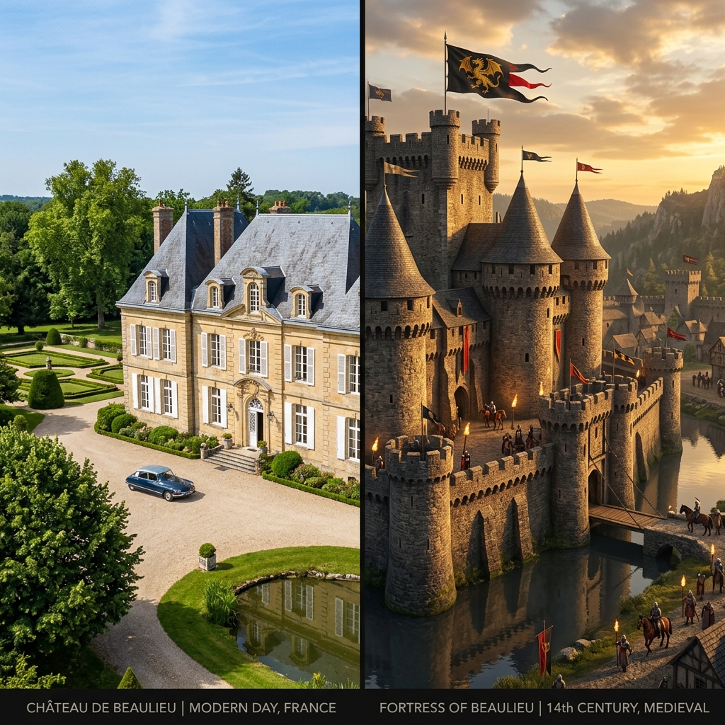 Château de Beaulieu - Actuel vs Moyen-Âge